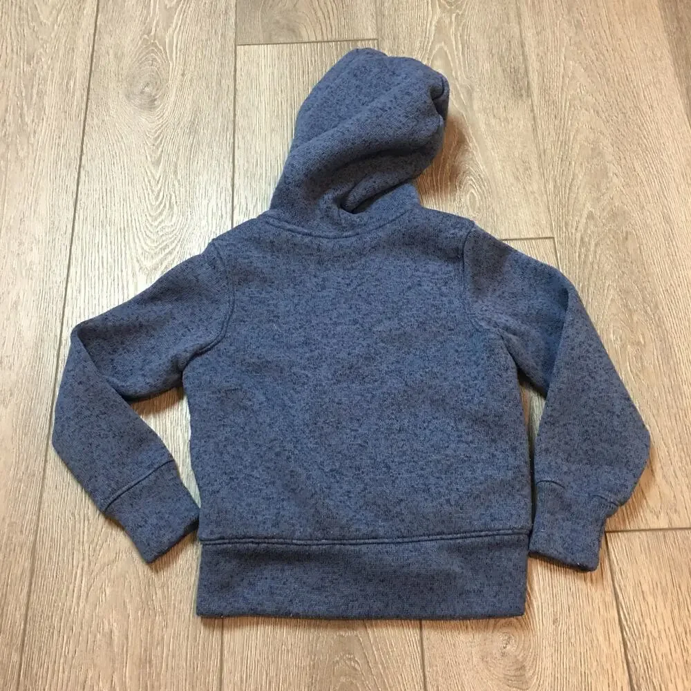 Old Navy Faux Fur Blue zip up hoodie size 5 XS Boy